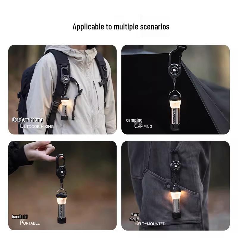BLACKDOG Tactical Multi-Functional Telescopic Keychain Lanyard with Pull-Release Buckle - Anti-Lost Camping Accessory