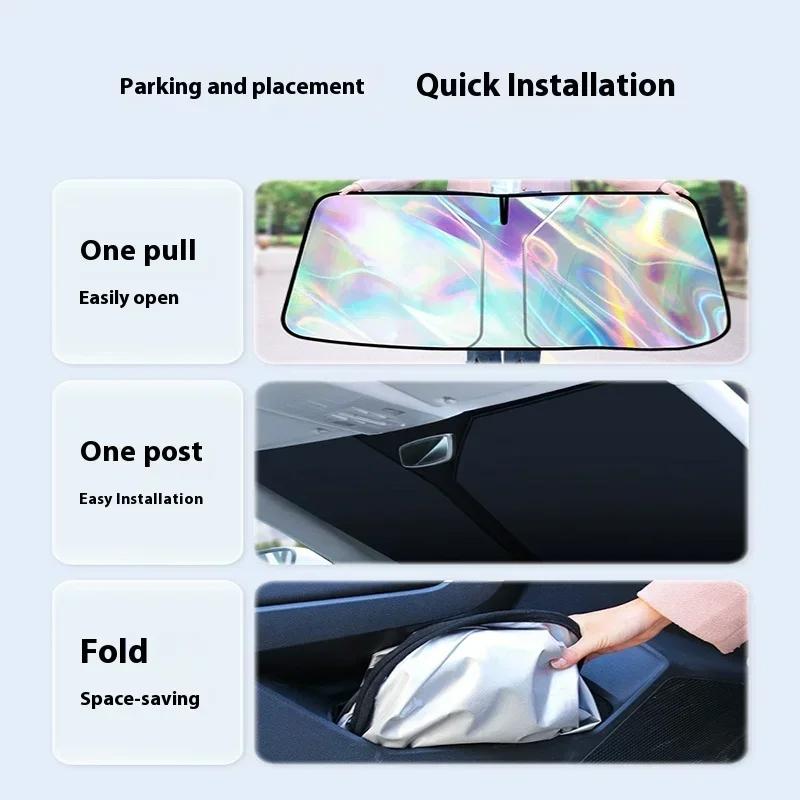 Windshield Sun Shade For Porsche Panamera Foldable UV Reflective Front Window Sun Protection Cover Accessories