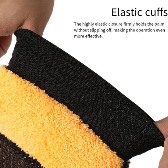 Car Wash Gloves Super Absorbent Double Side Five Finger Mitten Soft Coral Velvet No Scratch Cleaning Glove for Car And Home Cleaning