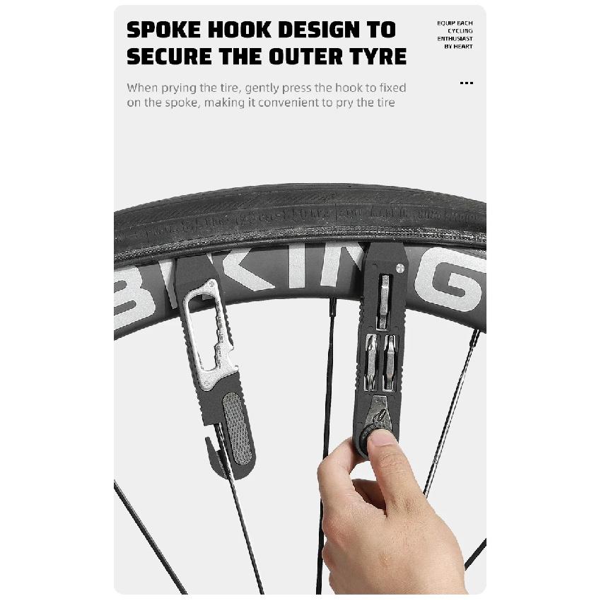 WEST BIKING Bike Tire Lever Multifunctional MTB Road Bike Wheel Remover Tire Lever Pry Repair Tool Cycling Bicycle Maintenance