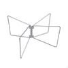 Foldable Outdoor Storage Stand AntiSlip Pads FourLeg Folding Portable for Campers Silver