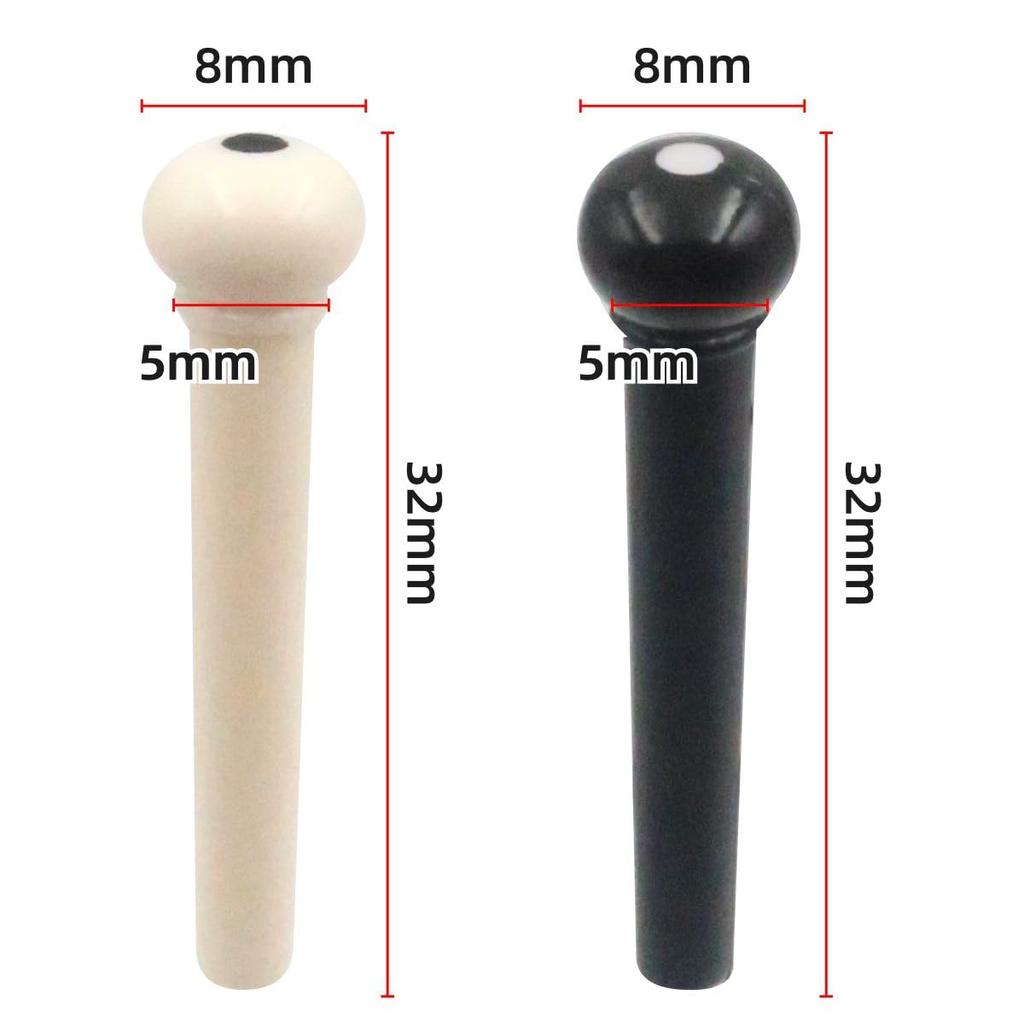 winova Acoustic Guitar Bridge Pins Made of ABS Beige with Pin String Pin Guitar Set of 36 Plastic, & Black, Puller, Replacement, Accessories,