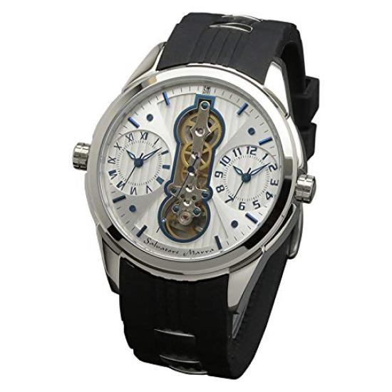 

[Salvatore Mara] Кварцевые часы Dual Time SM18113-SSWHBL Мужские обычные импортные товары