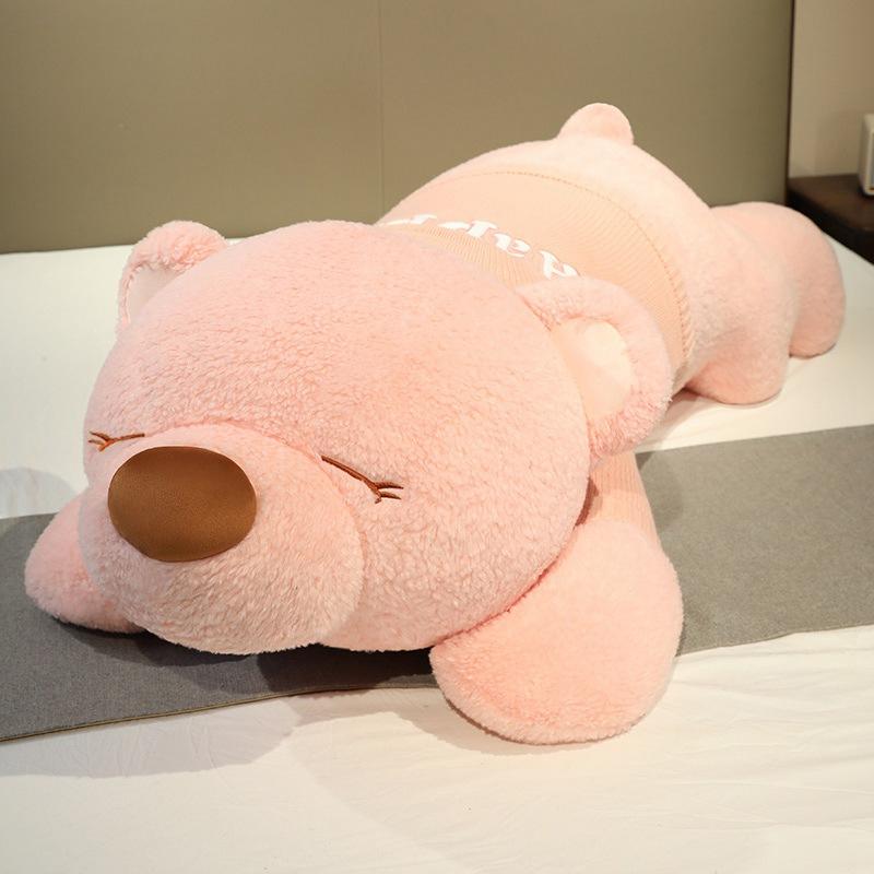 Large Dog Throw Pillow Plush Toy Doll Teddy Dog Doll Girl Bed Sleeping Soothing Doll