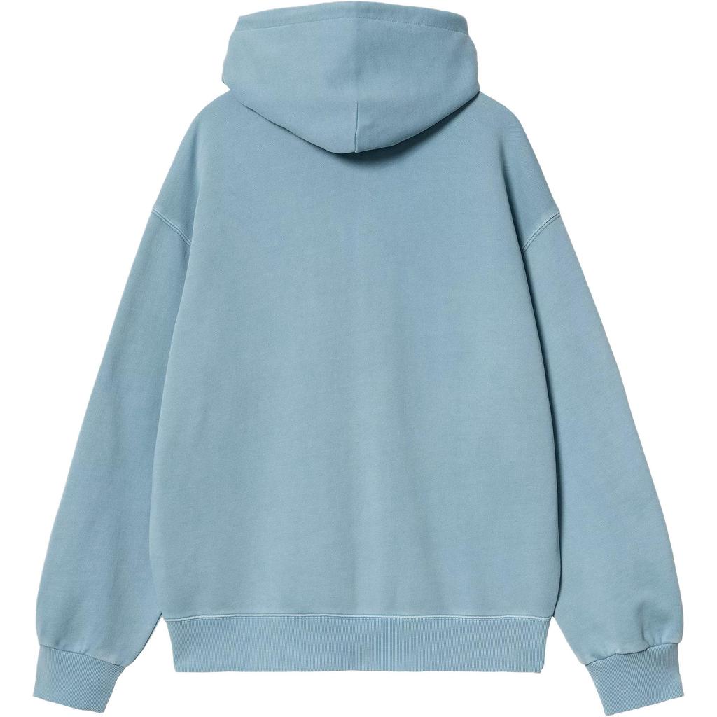 Carhartt WIP Loose Fit Square Label Kangaroo Pocket Zip Long Sleeve Jacket Men jackets Light-Blue I033064-2PA-GD
