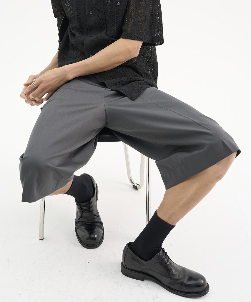 TRIP LE SENS Custom Wide Bermuda Pants_Gray (Type B)