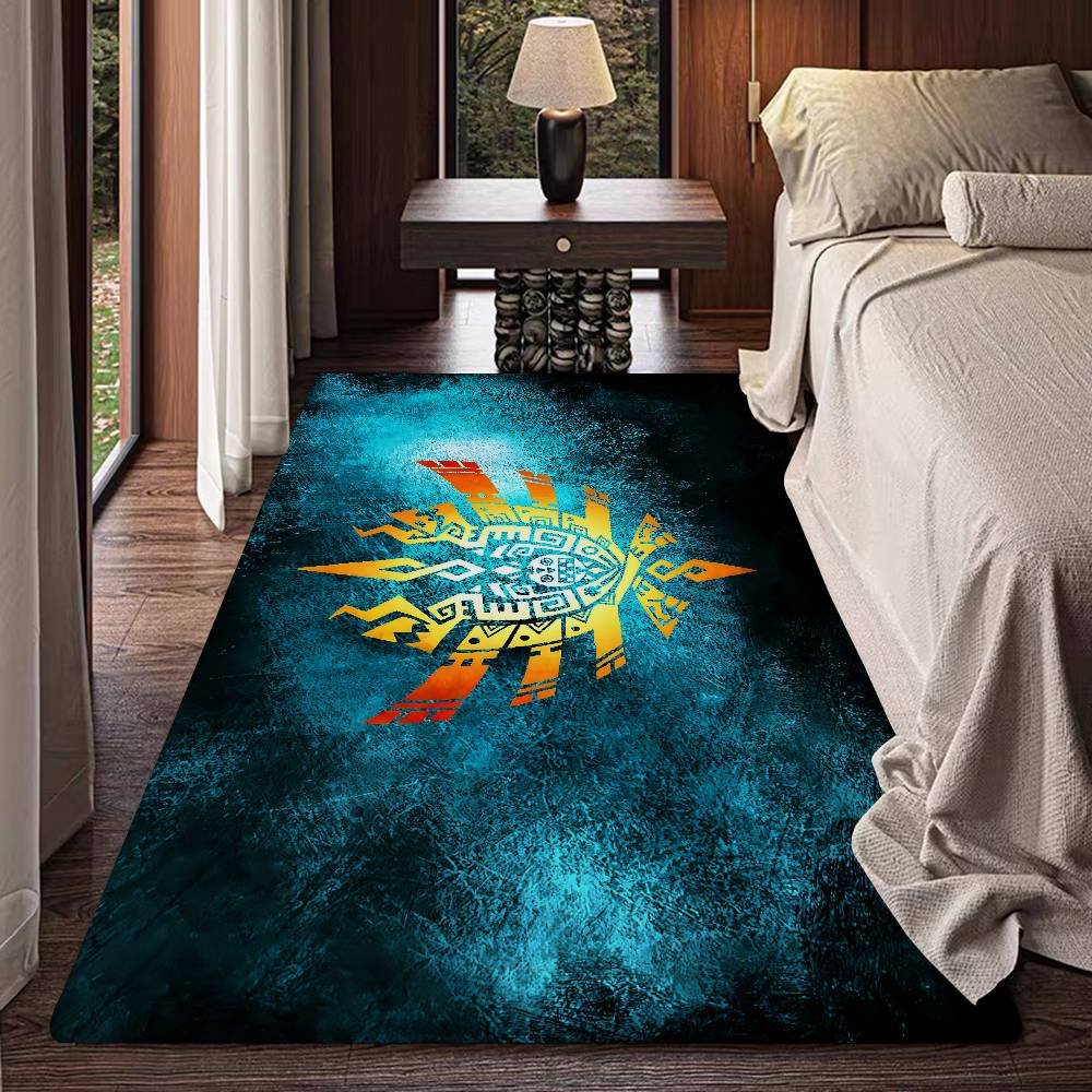 Monster Hunter Fashion Room Mats Retro Multiple Choice Living Room Kitchen Rug Non-Slip Welcome Rug