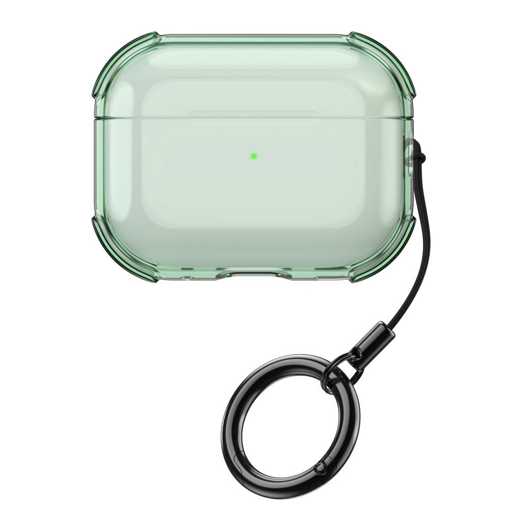 Transparent Earphone Case for AirPods Pro 3 TPU Shockproof Anti-drop Protective Case Cover with Lanyard Keychain