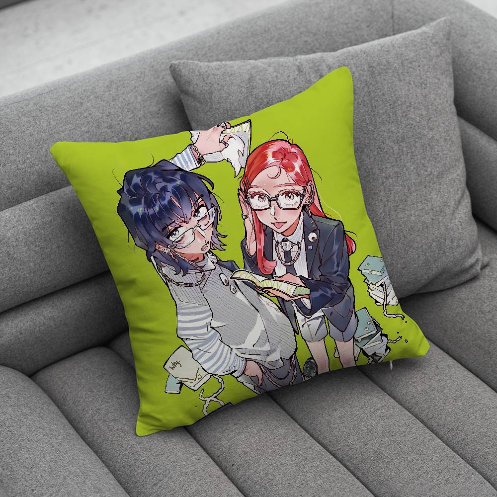 AAya Oosawa And MMitsuki Koga Print Pattern Sofa Cushion Cover Pillowcase Home Party Car Bedding