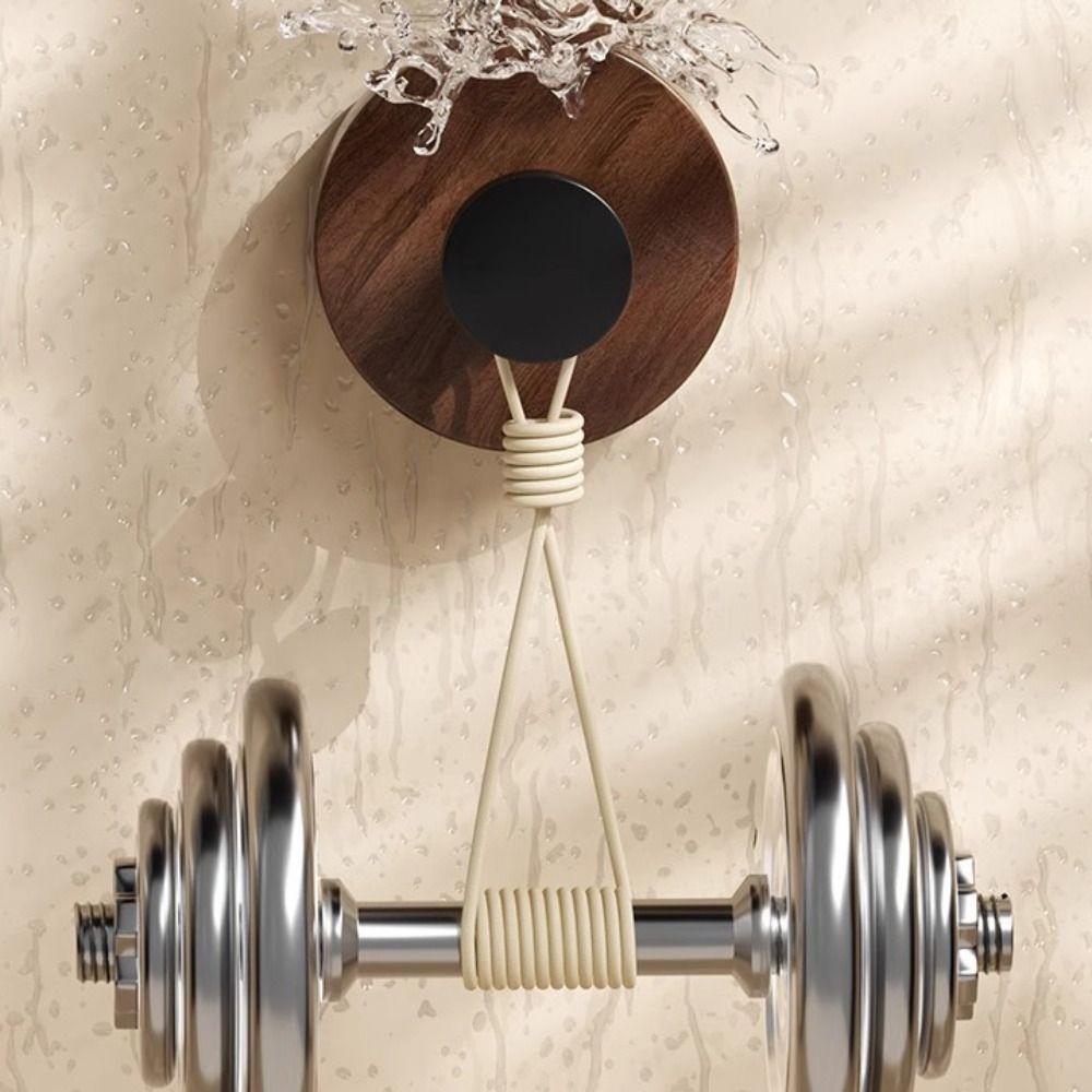 12pcs No-Drill Design Imitation Wood Door Hook Self-adhesive Key Holder Coat Hanger Hanging Keys