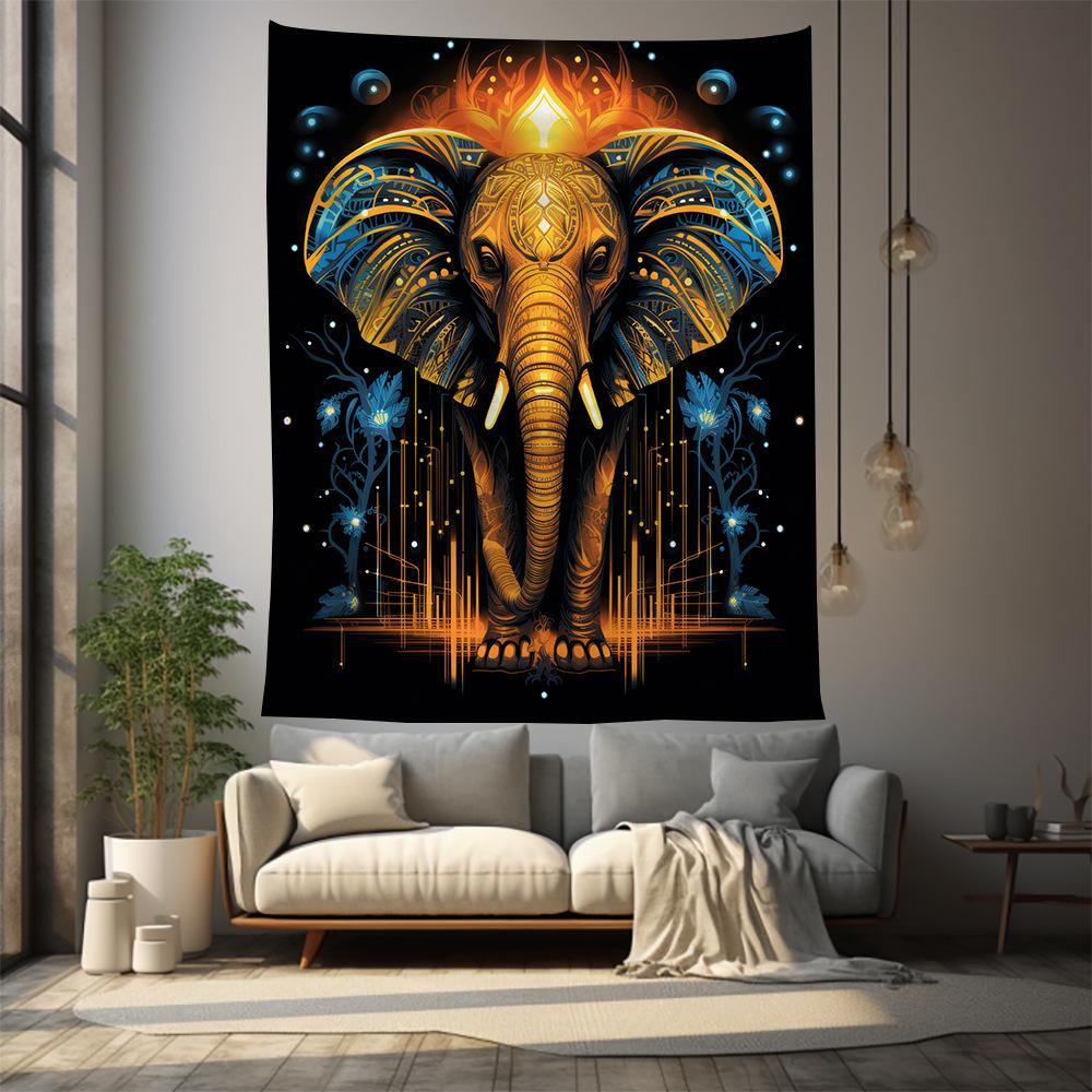 Elephant series room wall tapestries animal tapestries planet tapestry background fabric bedside wall tapestry carpet