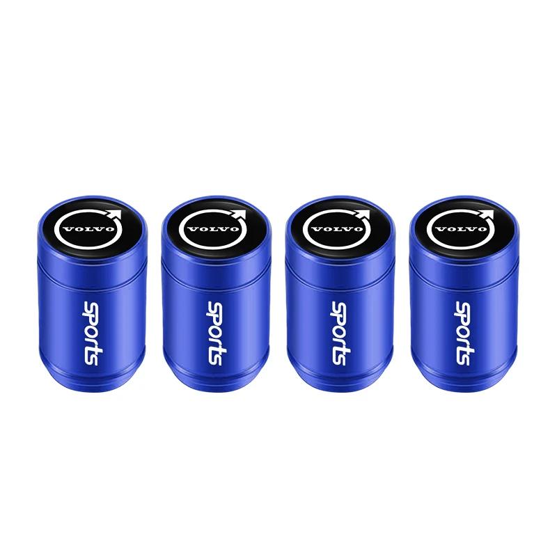 4Pcs Aluminum Alloy Car Wheel Tire Valve Caps Stem Cover For Volvo Rdesign XC60 XC90 XC40 V50 V60 V40 EX30 S60 C30 V70 S90 AWD