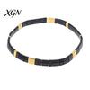 Elastic Stackable Wrist Jewelry Flat Beaded Stretch Bracelets for Women, Bohemian Friendship Bead Bracelets, Simple Layering Bracelet Set Boho
