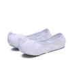 White Soft Sole Korean Hook Dance Shoes for Ethnic Performances - Flat Heel Practice Shoes