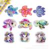 New Loose Powder Cartoon Turtle Calf Letter Rainbow Bag Accessories Acrylic Cute DIY Patch Accessories