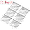 6pcs/lot 10 15 20 30 Teeth Black/Rhodium Hairpin Combs Wedding Hair Accessories Bridal Hair Combs DIY Jewelry Findings