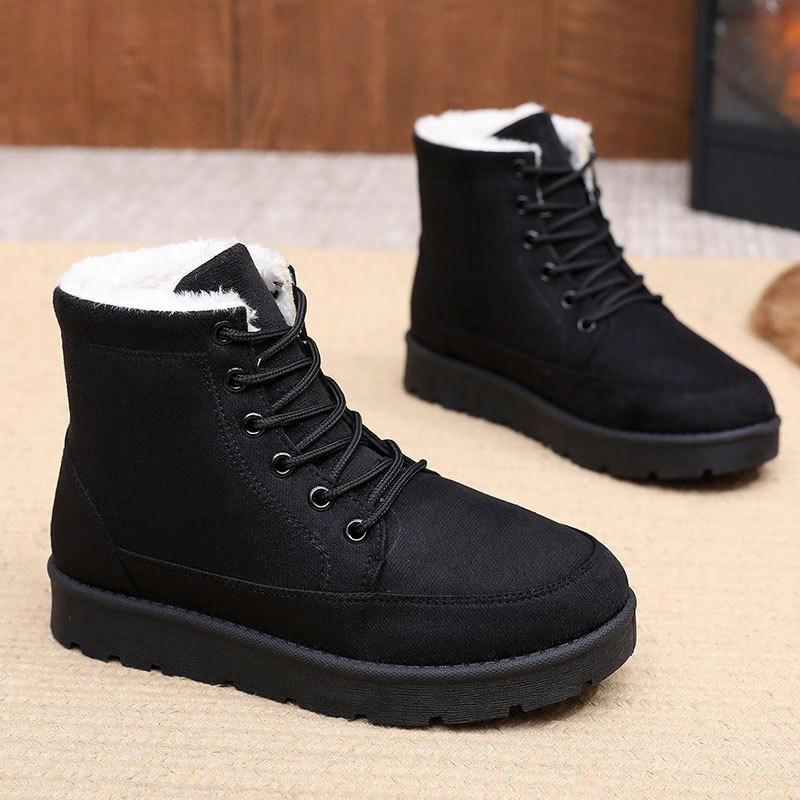 Women's 2026 New Winter Snow Boots, Plus Size Ladies Cotton Shoes, Thick Sole Cold-proof Warm High-top Cotton Boots, Fashion Non-slip Winter Footwear