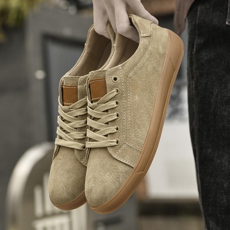 Fashion Leisure Walk Man Casual Shoes Loafers British Suede Leather Sneakers Classic Mens Skateboard Footwear Spring Summer Oxford Shoes