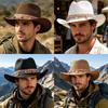Outdoor Hiking Tassel Cowboy Straw Hat Unisex Foldable Sun Protection Summer Hat Bohemian Style Uv Protection Fisherman Hat