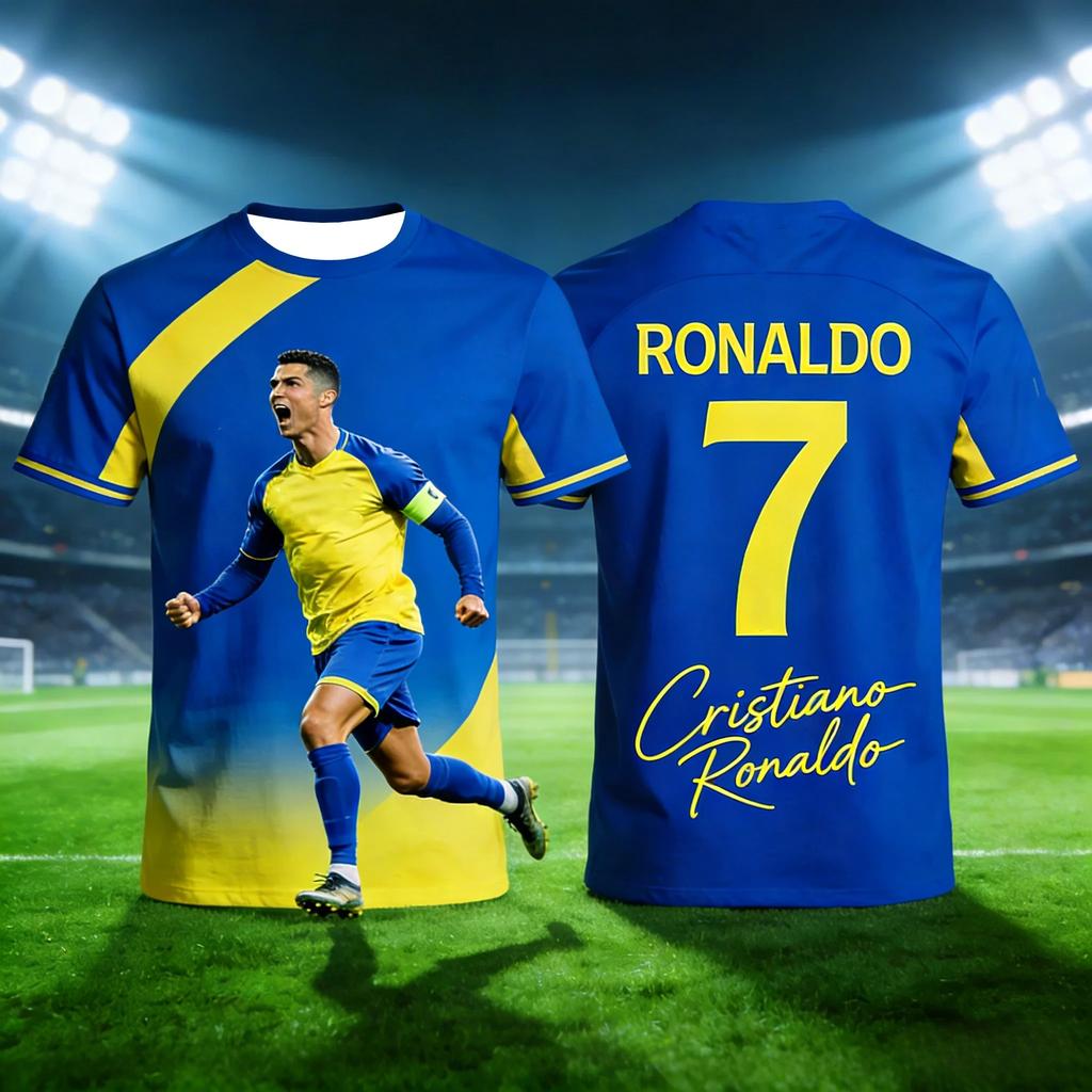 Maglia da Calcio AI Ronaldo #7 per Adulti Bambini 2026 Traspirante Comfort Estate Allenamento T-shirt da Calcio