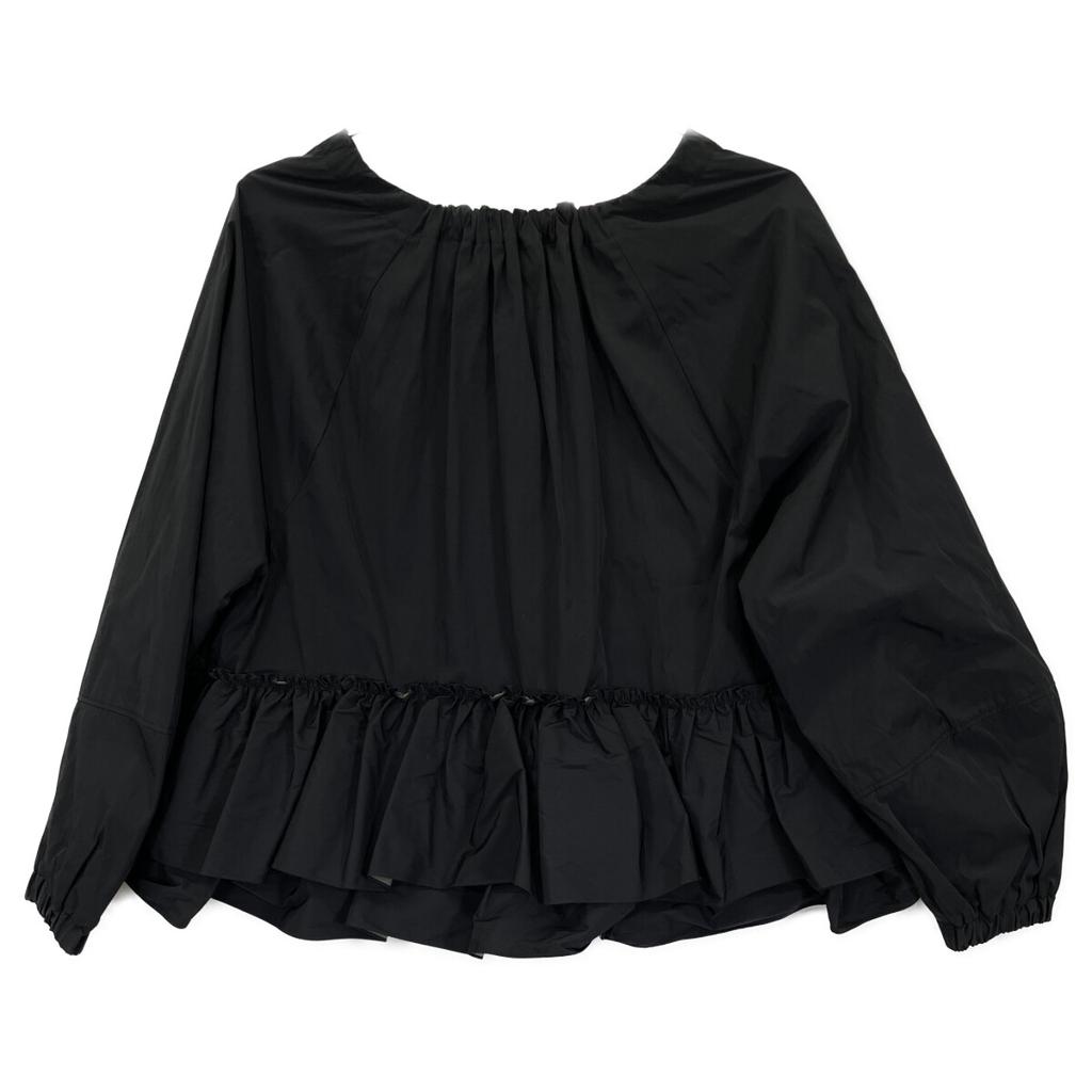 MARILYN MOON 25AW Black Spiral Taffeta Ruffle Blouson Jacket 38 blackUsed