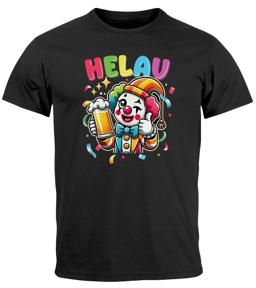 Mens T-Shirt Carnival Mardi Gras Clown Alaaf Helau Fancy Dress Last Minute4 L