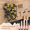 4 Pieces Chainsaw Wall Mount Holder Metal Rust-Resistant Space-Saving Organization Heavy Duty Chain Saw Storage Rack Hook