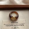Simple Resin Ring Temperament Niche Design Versatile Daily Leisure Commuting Ring Ring