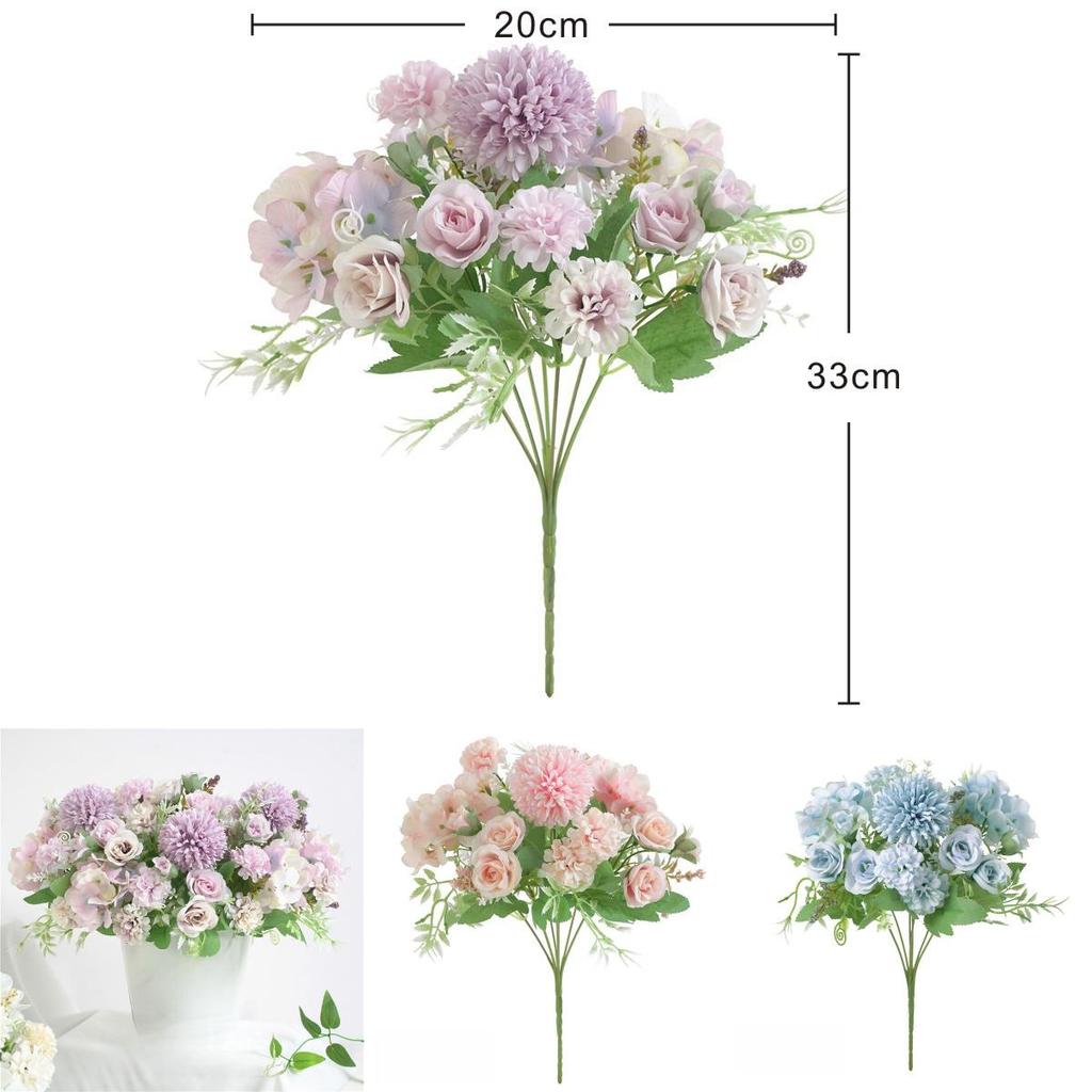 Dendranthema Morifolium Rose Wedding Decor Artificial Rose Bouquet For Photography And Home Celebration