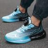 Plus Size Men's Shoes Summer Trendy Breathable Men's Popcorn Rotating Buckle Sneaker