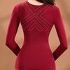 Lingerie Thermal Clothes Set Round Neck Warmth Long Underwear Women Thermal Underwear  Girl