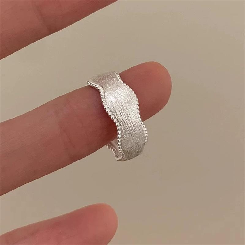 

Frosting Geometry Bead Adjustable Open Rings For Women Fashion New Jewelry Gift Party Birthday Wholesale anillos resizable