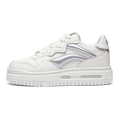 Li Ning Future C1 Cupă de Comentariu Similar Pantofi de Skate Antiderapanți Absorbție Șocuri Ghete Joase Pantofi de Skate Femei Alb Argintiu AGCT120-5