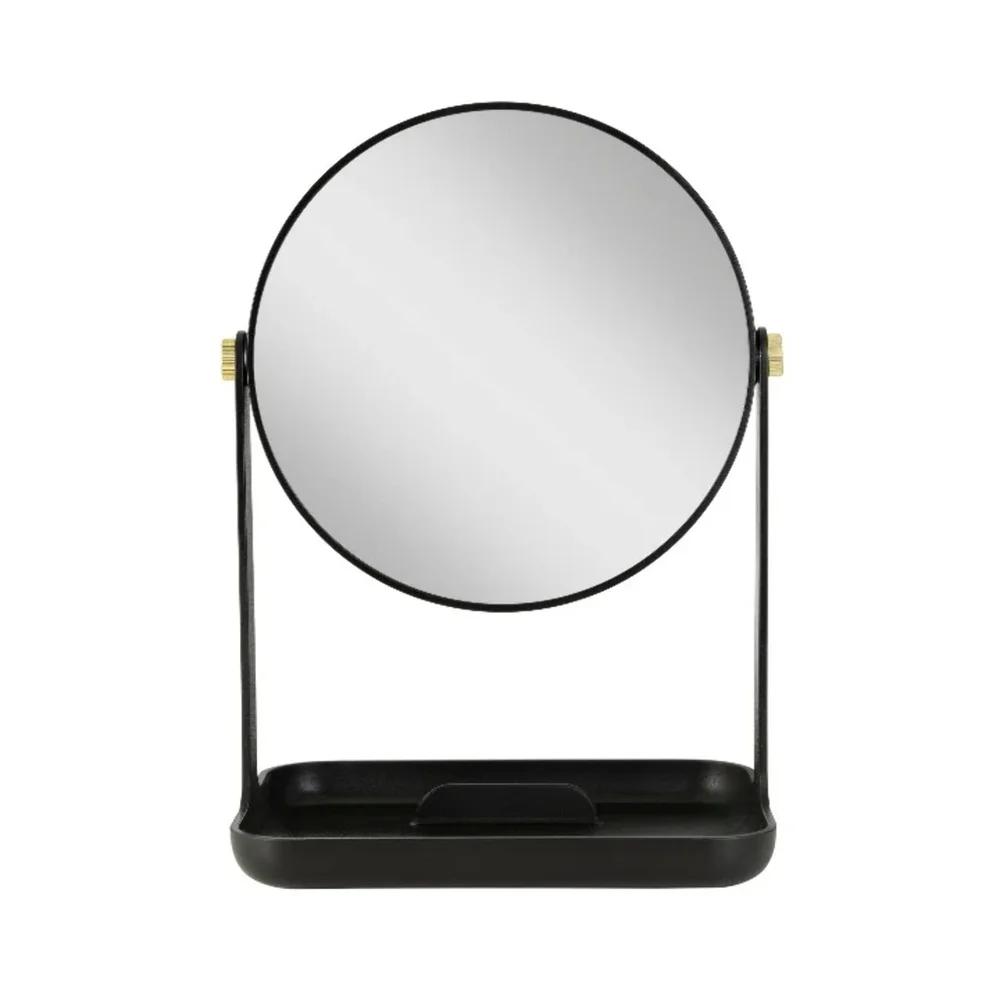 

5X 1X Dual Magnification Makeup Mirror with Accessory Tray Phone Holder 360 Degree Rotation Crystal Clear Reflection Vanity United States