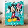 Mickey Minnie Stars Flannel Blanket Super Soft Warm Cozy Blanket For Sofa Bed Office Travel Allseason Home Decor Gift