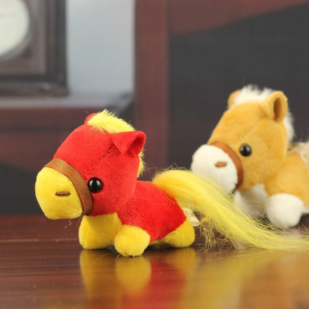 Small Soft Horse Charm Original Mascot Plushies Plush Critter Pendant Snuggly Chinese Type Zodiac Pony Figure Festive Display