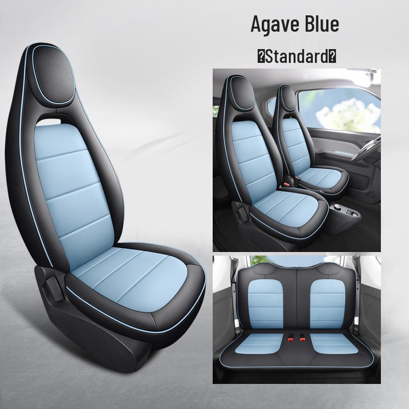 Wuling Mini Cute Cartoon Leather Car Seat Cushion Cover - Universal Fit, All Seasons