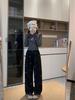 Women's Plus Size Retro Corduroy Rabbit Embroidery Straight-Leg Pants for Autumn Winter