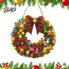 Seasonal Holiday Crafting Set Christmas Diamond Painting Wreath Kit with LED String Lights, Snowman Pearl Art Shiny Acrylic Craft for Adults,
