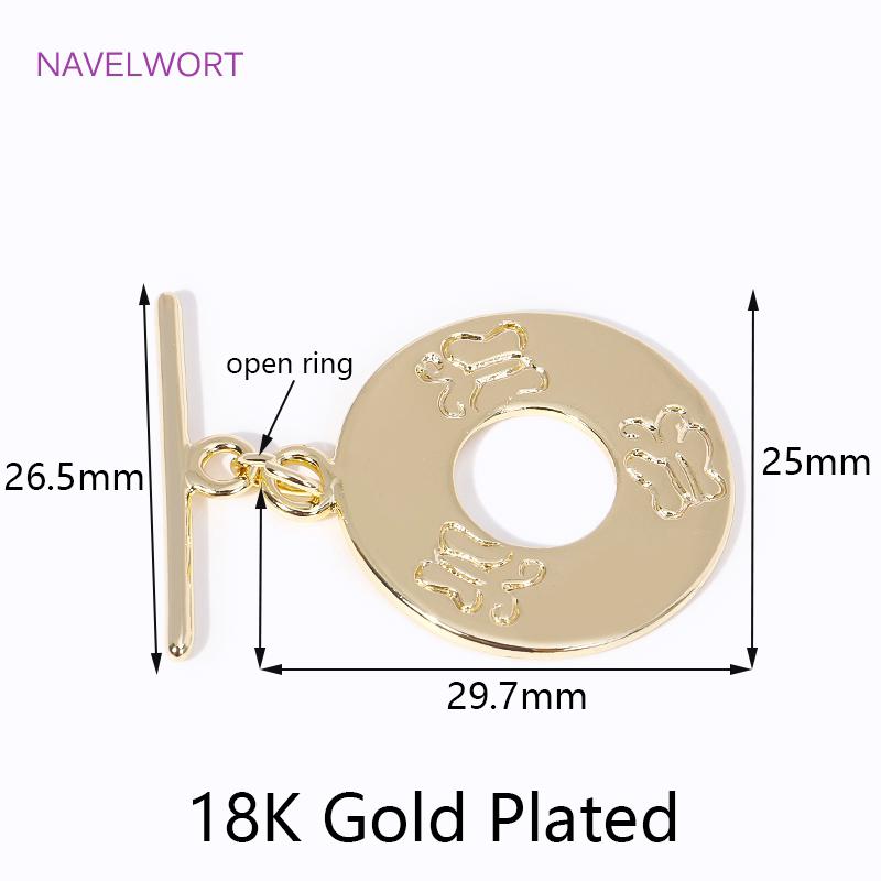 7 Types 18K Gold Plated Brass OT Clasps Bracelet/Necklace Connect Clasps For Jewelry Making Supplies DIY Crafts Accessories