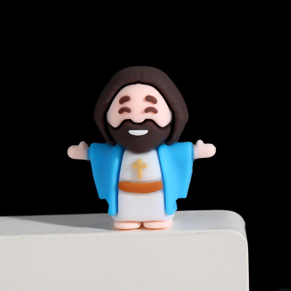 Creative Easter Ornaments: Painted Egg & Cartoon Rabbit Plush Toys for Home Decor & Gifts