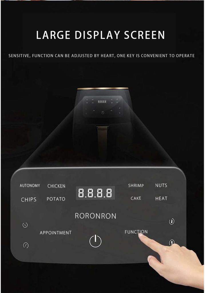 Large Capacity Touch Air Fryer - Multi-Function Electric Fryer for French Fries