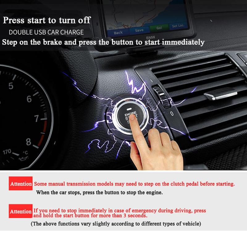 Universal Anti-theft System 12V Remote Start Remote Control Keyless Entry PKE One-Button Start System