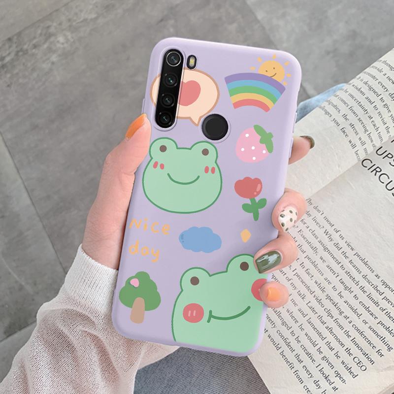 For Redmi Note 8 Pro 8T Back Cover Protective Case Soft Silicone Cute Cartoon Cat Frog Funda Phone Case For Xiaomi Redmi Note 8