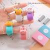 Cartoon Mini Stapler Keychain Kawaii Animal Trumpet Stapler Book Paper Binding Machines Student Stationery Cute Desk Accessories