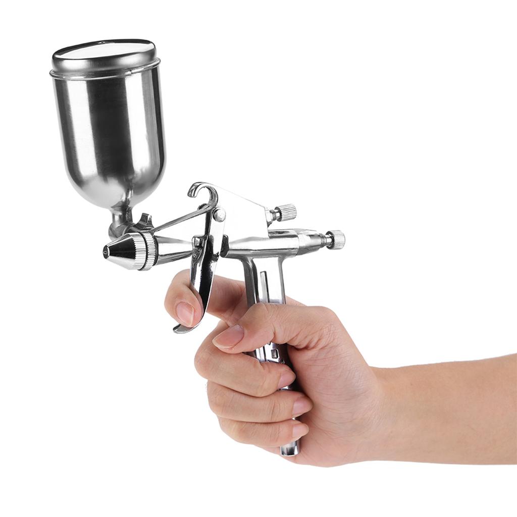 Pistol de pulverizare pneumatic mini profesional cu duză de 0,5 mm 125 ml pentru vopsit și reparat mașini