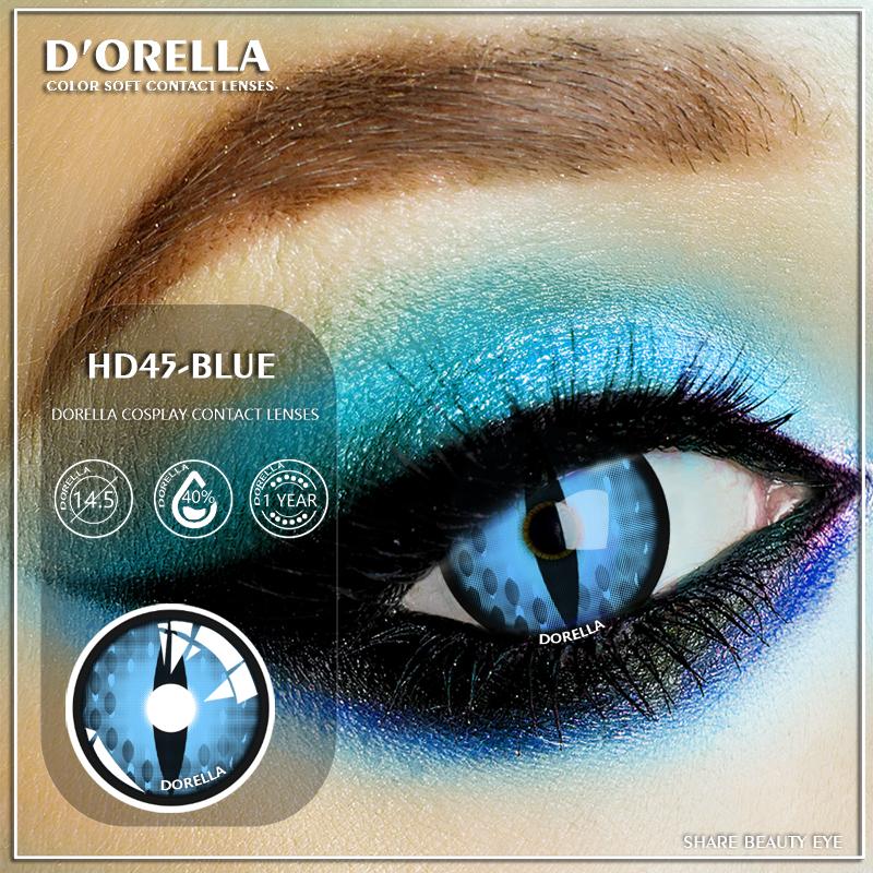 D'ORELLA Contact Lenses 1 Pair(2pcs)  AYY Series Eye Cosmetic Colorful Contactlen Cosplay Anime Contacts Crazy Lens