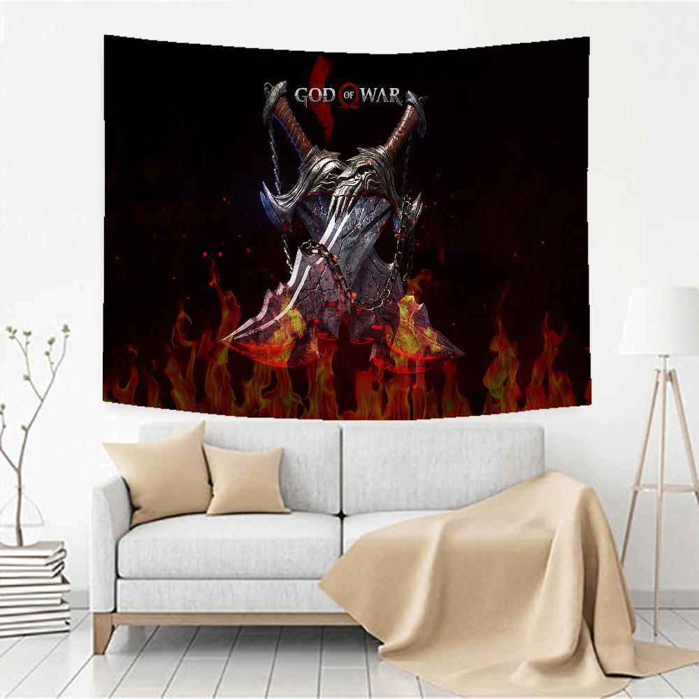 God of War Tapestry Floor Mat NonSlip Laundry Room Mat Laundry Decor Balcony Child Living Room Household Carpets