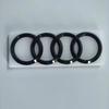 hot A7 4-Ring logo ABS Black Car Hood Front Bonnet Grill Rear Trunk Emblem Badge Sticker A7 mark 30TFSI 40TFSI Quarrto Emblem