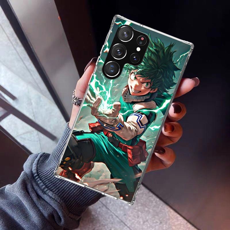Midoriya Izuku Deku MHA My Hero Phone Case For Samsung Galaxy S26 S25 Edge S24 S23 Ultra S22 Plus S21 S20 FE Soft TPU Back Cover